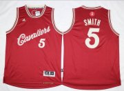 Wholesale Cheap Men's Cleveland Cavaliers #5 J.R. Smith Revolution 30 Swingman 2015 Christmas Day Red Jersey