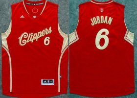 Wholesale Cheap Men\'s Los Angeles Clippers #6 DeAndre Jordan Revolution 30 Swingman 2015 Christmas Day Red Jersey
