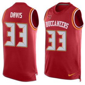 Wholesale Cheap Nike Buccaneers #33 Carlton Davis III Red Team Color Men\'s Stitched NFL Limited Tank Top Jersey