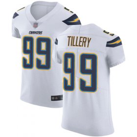 Wholesale Cheap Nike Chargers #99 Jerry Tillery White Men\'s Stitched NFL Vapor Untouchable Elite Jersey