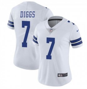 Wholesale Cheap Women\'s Dallas Cowboys #7 Trevon Diggs White Vapor Untouchable Limited Stitched Jersey(Run Small)