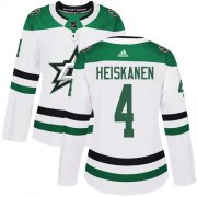 Wholesale Cheap Adidas Stars #4 Miro Heiskanen White Road Authentic Women's Stitched NHL Jersey