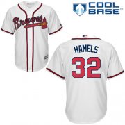 Wholesale Cheap Braves #32 Cole Hamels White New Cool Base Stitched Youth Youth MLB Jersey