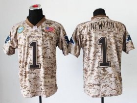 Wholesale Cheap Nike Panthers #1 Cam Newton Camo Men\'s Stitched NFL New Elite USMC Jersey