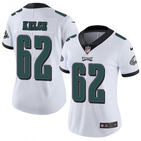 Wholesale Cheap Nike Eagles #62 Jason Kelce White Women\'s Stitched NFL Vapor Untouchable Limited Jersey