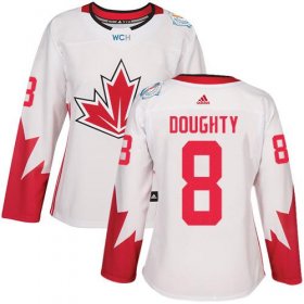 Wholesale Cheap Team Canada #8 Drew Doughty White 2016 World Cup Women\'s Stitched NHL Jersey