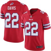 Wholesale Cheap Nike Bills #22 Vontae Davis Red Youth Stitched NFL Limited Rush Jersey
