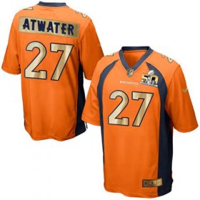Wholesale Cheap Nike Broncos #27 Steve Atwater Orange Team Color Men\'s Stitched NFL Game Super Bowl 50 Collection Jersey
