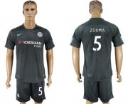 Wholesale Cheap Chelsea #5 Zouma Black Soccer Club Jersey