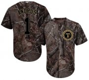 Wholesale Cheap Rangers #1 Elvis Andrus Camo Realtree Collection Cool Base Stitched Youth MLB Jersey