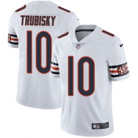 Wholesale Cheap Nike Bears #10 Mitchell Trubisky White Men\'s Stitched NFL Vapor Untouchable Limited Jersey