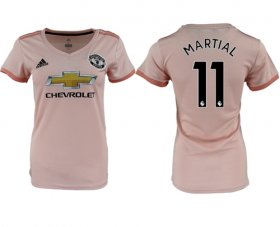 Wholesale Cheap Women\'s Manchester United #11 Martial Away Soccer Club Jersey