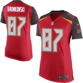 Wholesale Cheap Nike Buccaneers #87 Rob Gronkowski Red Team Color Women\'s Stitched NFL New Elite Jersey