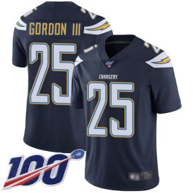 Wholesale Cheap Nike Chargers #25 Melvin Gordon III Navy Blue Team Color Men\'s Stitched NFL 100th Season Vapor Limited Jersey