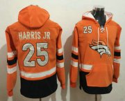 Wholesale Cheap Men's Denver Broncos #25 Chris Harris Jr 2016 Orange Team Color Stitched NFL Hoodie