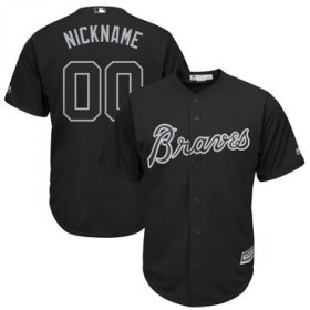 Wholesale Cheap Atlanta Braves Majestic 2019 Players\' Weekend Cool Base Roster Custom Jersey Black