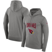 Wholesale Cheap Arizona Cardinals Nike Sideline Property of Performance Pullover Hoodie Gray