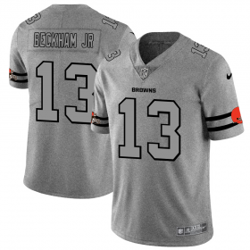Wholesale Cheap Cleveland Browns #13 Odell Beckham Jr. Men\'s Nike Gray Gridiron II Vapor Untouchable Limited NFL Jersey