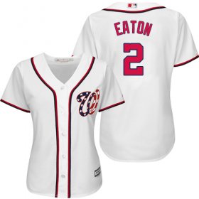Wholesale Cheap Nationals #2 Adam Eaton White Home Women\'s Stitched MLB Jersey
