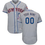 Wholesale Cheap New York Mets Majestic Road Flex Base Authentic Collection Custom Jersey Gray