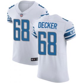Wholesale Cheap Nike Lions #68 Taylor Decker White Men\'s Stitched NFL Vapor Untouchable Elite Jersey