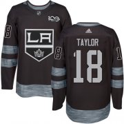 Wholesale Cheap Adidas Kings #18 Dave Taylor Black 1917-2017 100th Anniversary Stitched NHL Jersey
