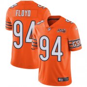 Wholesale Cheap Nike Bears #94 Leonard Floyd Orange Men's 100th Season Stitched NFL Limited Rush Jersey