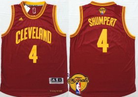 Wholesale Cheap Men\'s Cleveland Cavaliers #4 Iman Shumpert 2017 The NBA Finals Patch Red Jersey