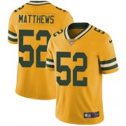 Wholesale Cheap Nike Packers #52 Clay Matthews Yellow Men's Stitched NFL Limited Rush Jersey