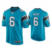 Wholesale Cheap Men's Carolina Panthers #6 P.J. Walker Blue Game Nike Jersey