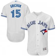 Wholesale Cheap Blue Jays #15 Randal Grichuk White Flexbase Authentic Collection Stitched MLB Jersey