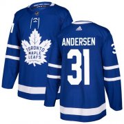 Wholesale Cheap Adidas Maple Leafs #31 Frederik Andersen Blue Home Authentic Stitched Youth NHL Jersey