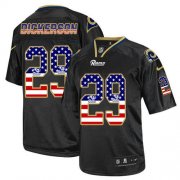 Wholesale Cheap Nike Rams #29 Eric Dickerson Black Men's Stitched NFL Elite USA Flag Fashion Jersey