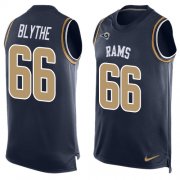 Wholesale Cheap Nike Rams #66 Austin Blythe Navy Blue Team Color Men's Stitched NFL Limited Tank Top Jersey