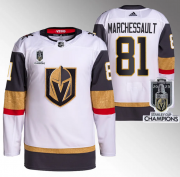 Wholesale Cheap Men's Vegas Golden Knights #81 Jonathan Marchessault White 2023 Stanley Cup Champions Stitched Jersey