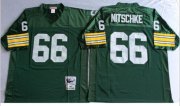 Wholesale Cheap Mitchell And Ness 1966 Packers #66 Ray Nitschke Green Throwback Stitched NFL Jersey
