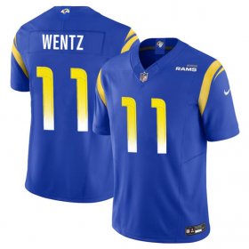 Cheap Men\'s Los Angeles Rams #11 Carson Wentz Blue 2023 F.U.S.E. Vapor Untouchable Limited Football Stitched Jersey