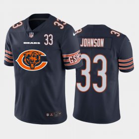 Wholesale Cheap Chicago Bears #33 Jaylon Johnson Navy Blue Men\'s Nike Big Team Logo Player Vapor Limited NFL Jersey