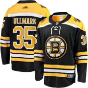 Wholesale Cheap Men's Boston Bruins #35 Linus Ullmar Adidas Authentic Home Black Jersey