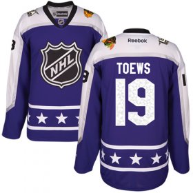 Wholesale Cheap Blackhawks #19 Jonathan Toews Purple 2017 All-Star Central Division Women\'s Stitched NHL Jersey