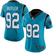 Wholesale Cheap Nike Panthers #92 Vernon Butler Blue Women's Stitched NFL Limited Rush Jersey