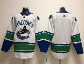 Wholesale Cheap Adidas Canucks Blank White Road Authentic Stitched NHL Jersey