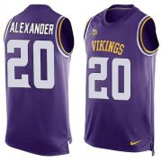 Wholesale Cheap Nike Vikings #20 Mackensie Alexander Purple Team Color Men's Stitched NFL Limited Tank Top Jersey