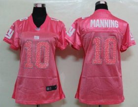 Wholesale Cheap Nike Giants #10 Eli Manning Pink Sweetheart Women\'s NFL Game Jersey