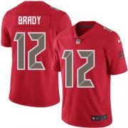 Wholesale Cheap Nike Buccaneers #12 Tom Brady Red Men's Stitched NFL Limited Rush Jersey