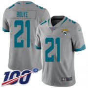 Wholesale Cheap Nike Jaguars #21 A.J. Bouye Silver Men's Stitched NFL Limited Inverted Legend 100th Season Jersey