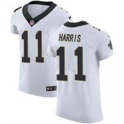 Wholesale Cheap Nike Saints #11 Deonte Harris White Men's Stitched NFL New Elite Jersey