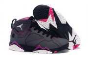 Wholesale Cheap Womens Air Jordan 7 Retro Shoes Dark grey/purple-white