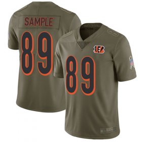 Wholesale Cheap Nike Bengals #89 Drew Sample Olive Men\'s Stitched NFL Limited 2017 Salute To Service Jersey