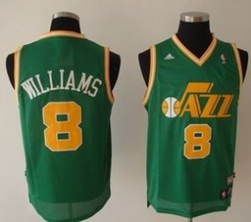 Wholesale Cheap Utah Jazz #8 Deron Williams Green Swingman Throwback Jersey